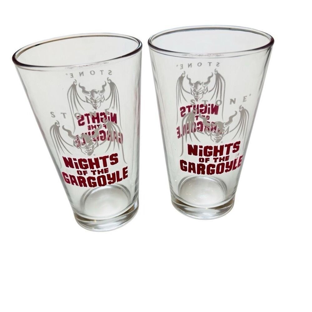 Pair Stone Brewing Nights of the Gargoyle Beer Pint Glass
